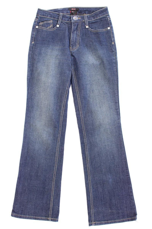 H.I.S. Boot Cut Jeans Gr. 34/L31 Modell Sanny Vintage blau aus Baumwolle
