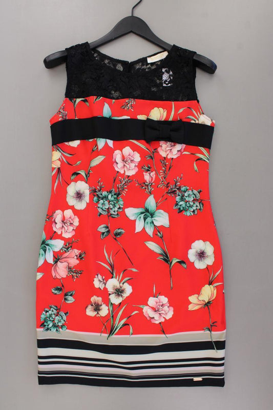 Midikleid Gr. 38 mit Blumenmuster Ärmellos rot