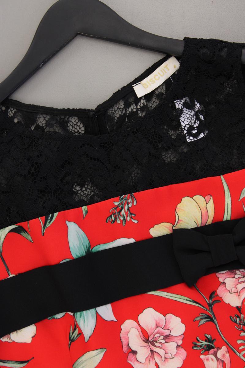 Midikleid Gr. 38 mit Blumenmuster Ärmellos rot