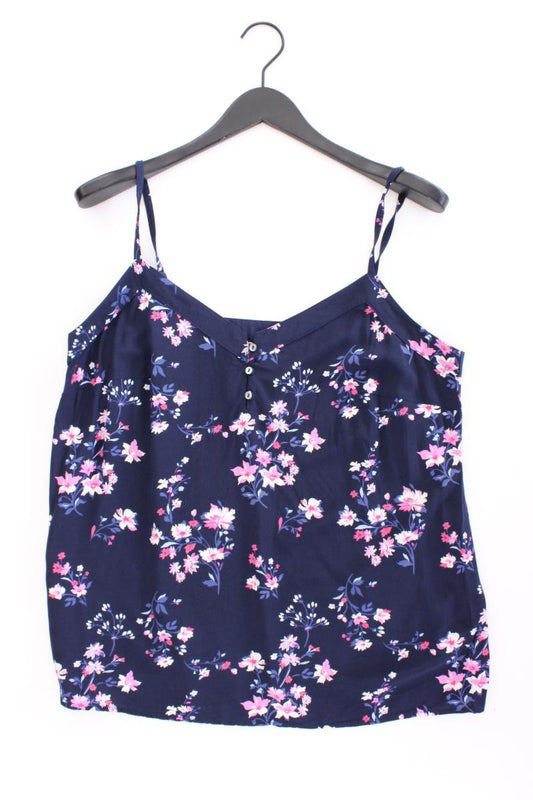 Esprit Spaghetti-Top Gr. 44 mit Blumenmuster neuwertig blau aus Viskose