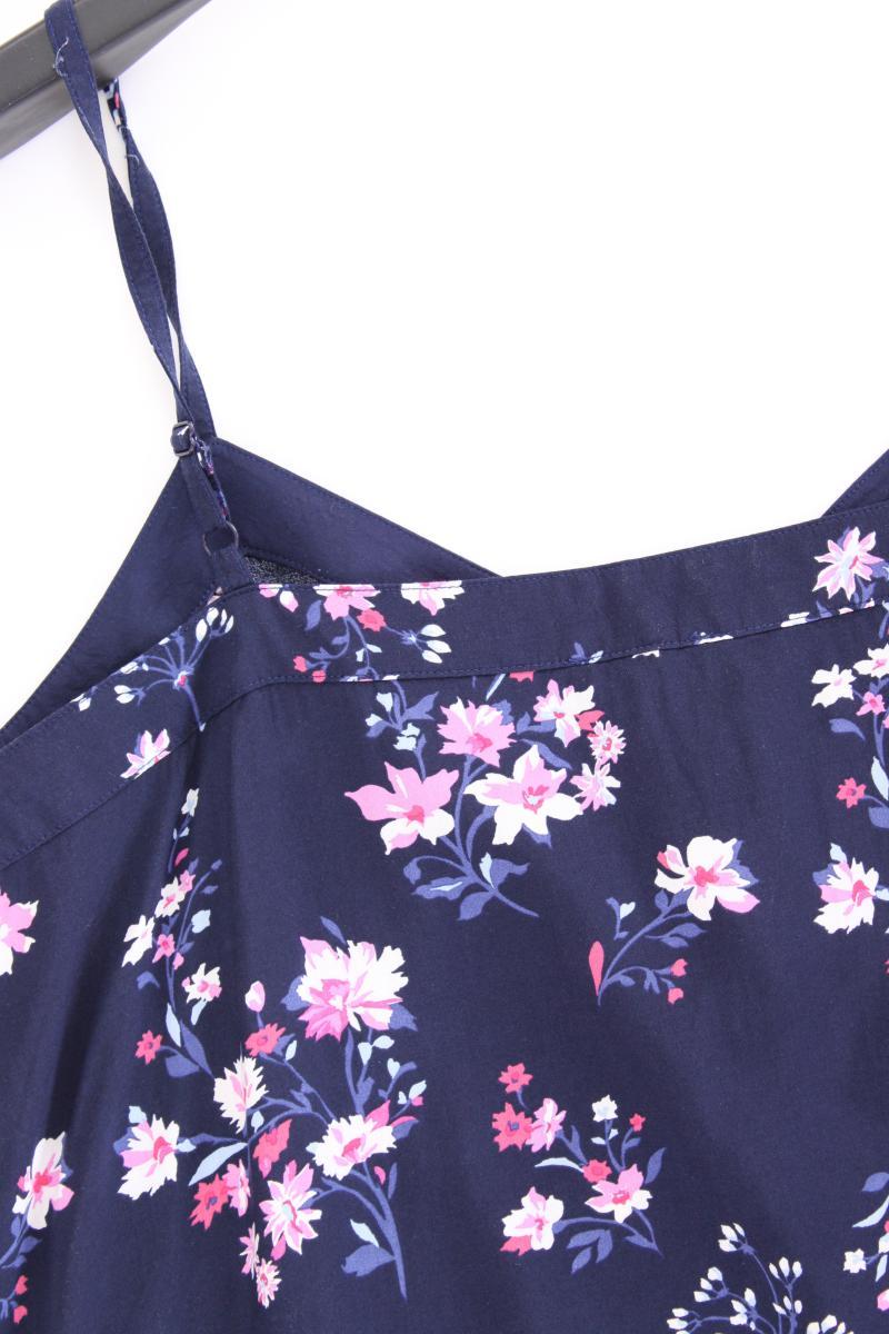 Esprit Spaghetti-Top Gr. 44 mit Blumenmuster neuwertig blau aus Viskose