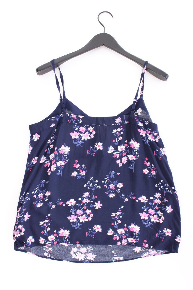 Esprit Spaghetti-Top Gr. 44 mit Blumenmuster neuwertig blau aus Viskose