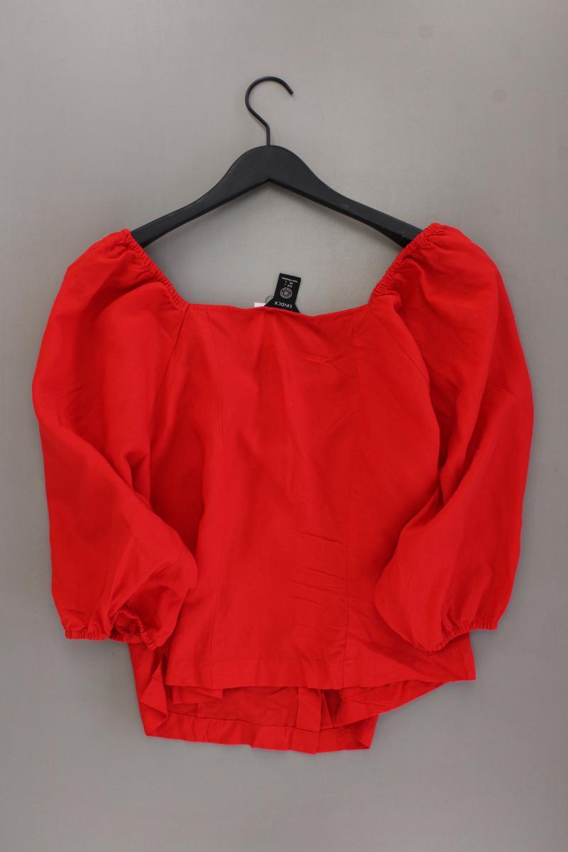 Lindex Regular Bluse Gr. L neuwertig 3/4 Ärmel rot aus Lyocell