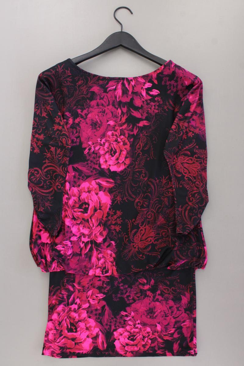 POMPÖÖS by Harald Glööckler Midikleid Gr. 34 mit Blumenmuster 3/4 Ärmel pink
