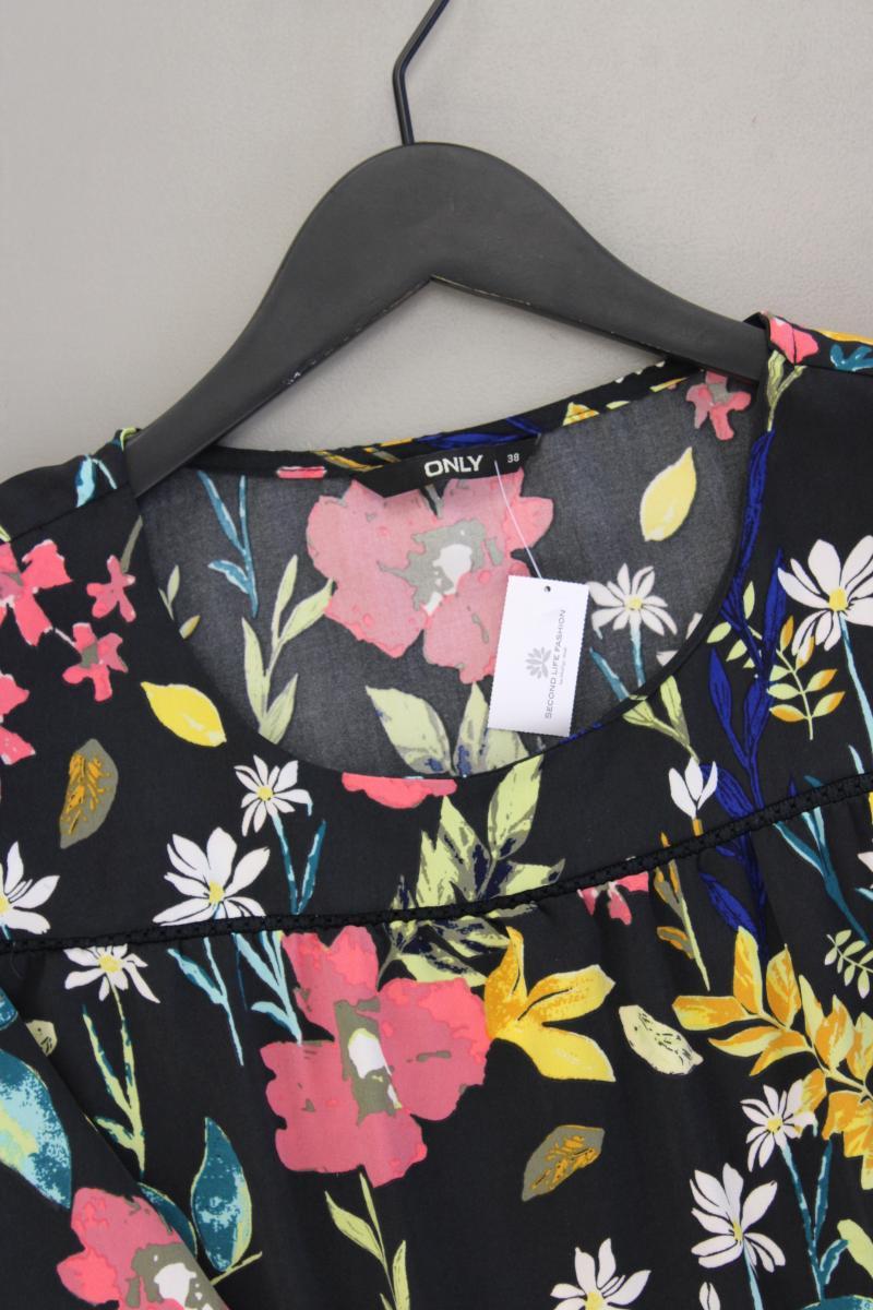 Only Sommerkleid Gr. 38 mit Blumenmuster Langarm mehrfarbig aus Polyester