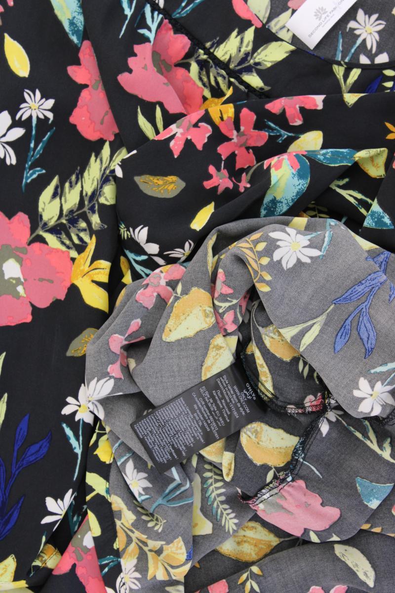 Only Sommerkleid Gr. 38 mit Blumenmuster Langarm mehrfarbig aus Polyester