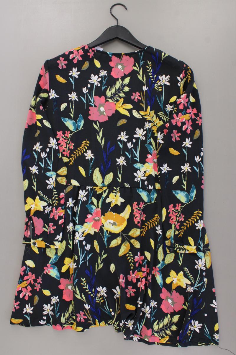 Only Sommerkleid Gr. 38 mit Blumenmuster Langarm mehrfarbig aus Polyester