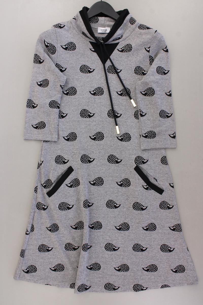 Midikleid Gr. M 3/4 Ärmel grau aus Viskose