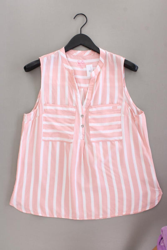 QS by s.Oliver Ärmellose Bluse Gr. 44 gestreift rosa aus Modal