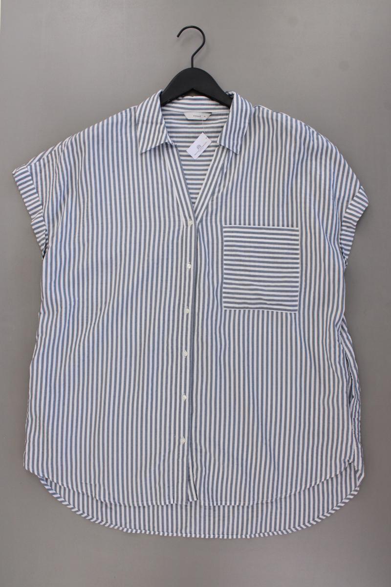 PIGALLE Longbluse Gr. XL gestreift Kurzarm grau