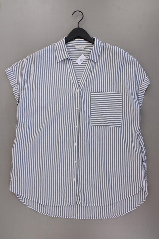 PIGALLE Longbluse Gr. XL gestreift Kurzarm grau