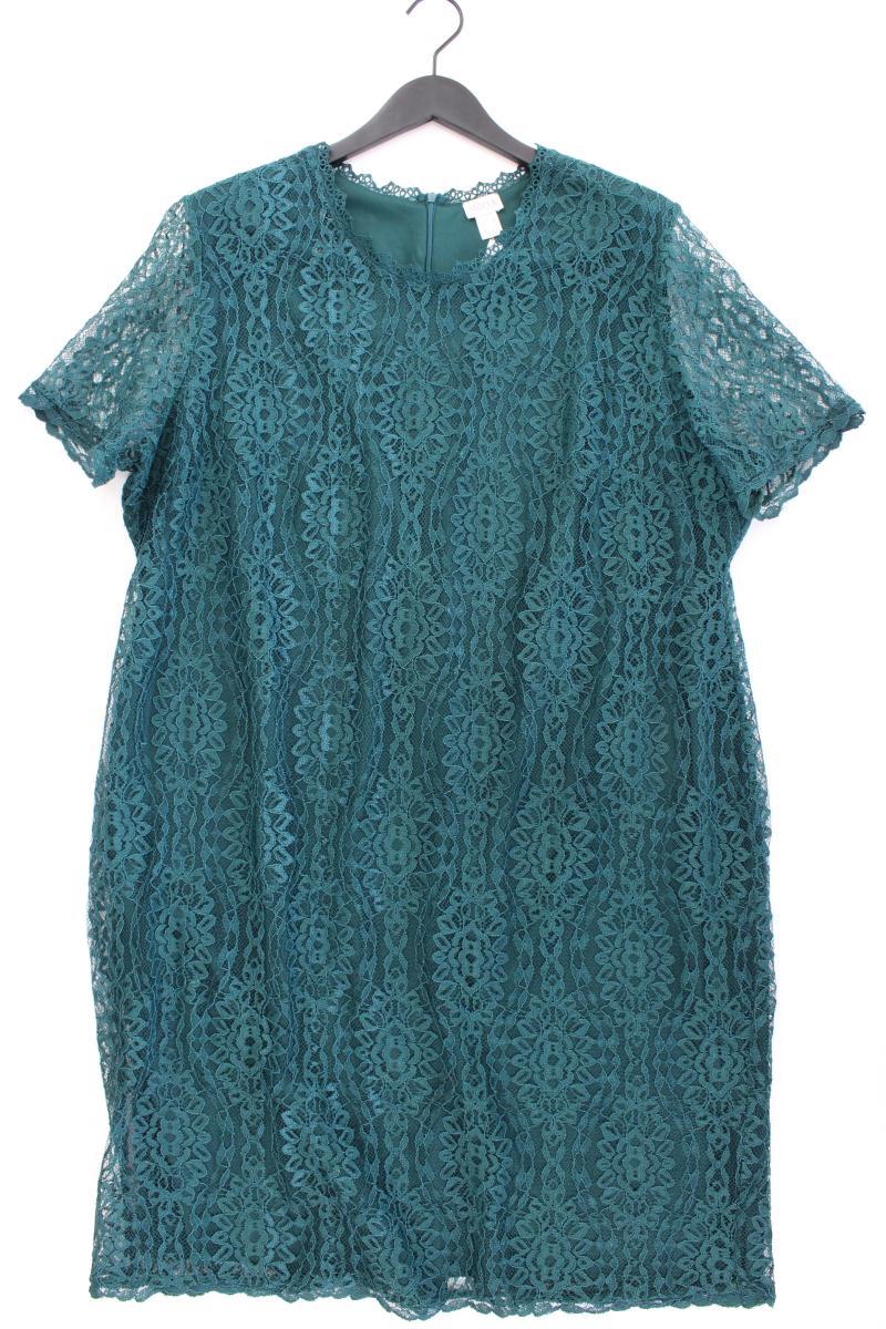 Mona Spitzenkleid Gr. 52 neuwertig Kurzarm grün aus Polyester