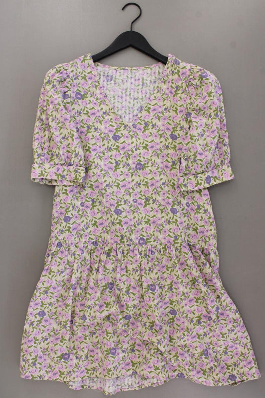 Only Sommerkleid Gr. S mit Blumenmuster Kurzarm mehrfarbig aus Baumwolle