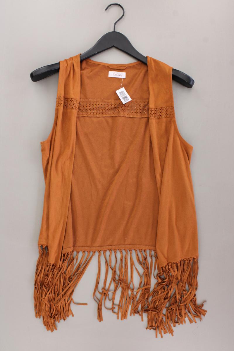 Aniston Fransenweste Gr. 38 braun aus Polyester