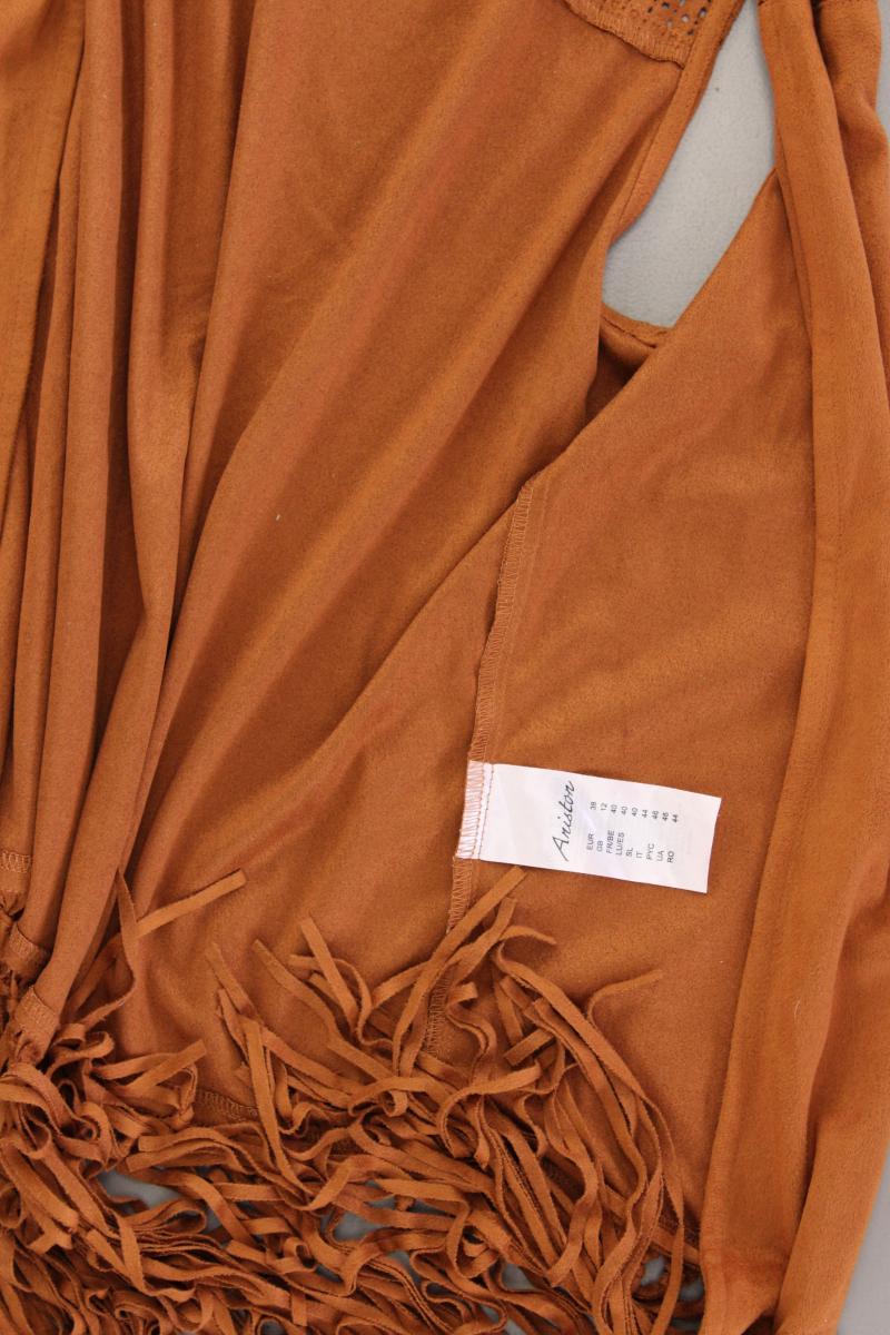 Aniston Fransenweste Gr. 38 braun aus Polyester