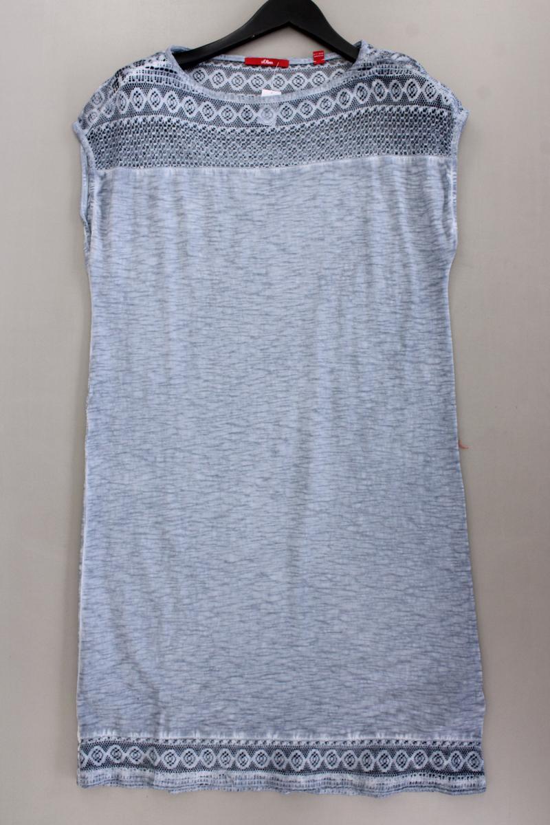 s.Oliver Kurzarmkleid Gr. 38 blau aus Baumwolle