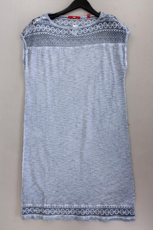 s.Oliver Kurzarmkleid Gr. 38 blau aus Baumwolle