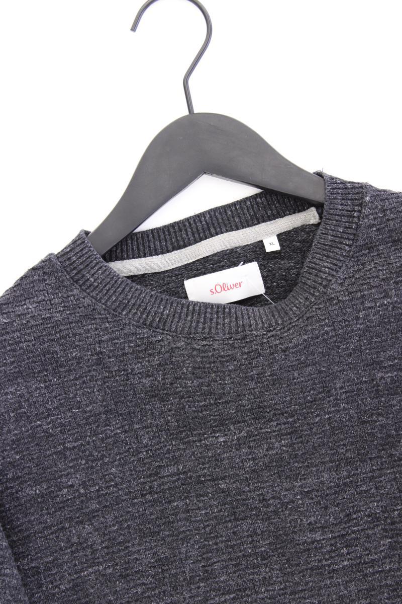 s.Oliver Feinstrickpullover für Herren Gr. XL grau aus Baumwolle