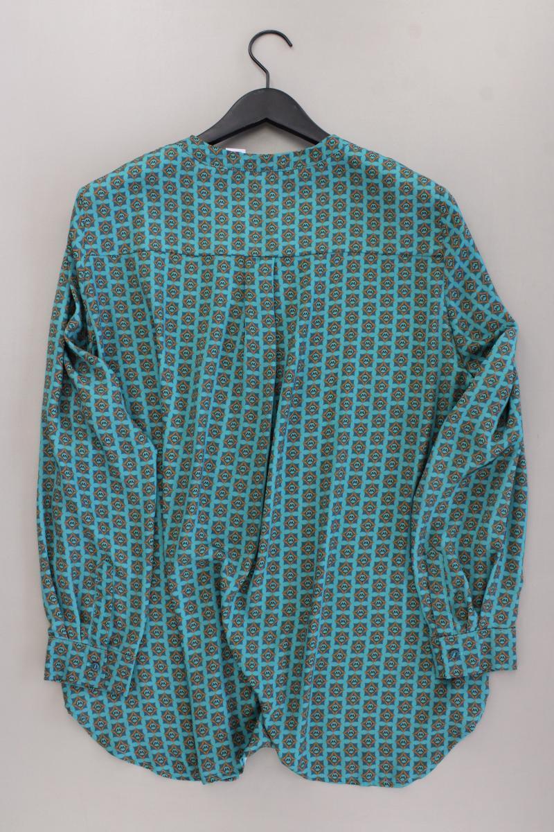 Mona Langarmbluse Gr. 52 neuwertig blau aus Polyester