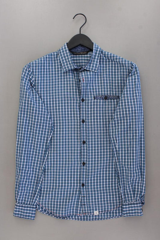 Tom Tailor (Denim) Karohemd für Herren Gr. S kariert Langarm blau aus Baumwolle