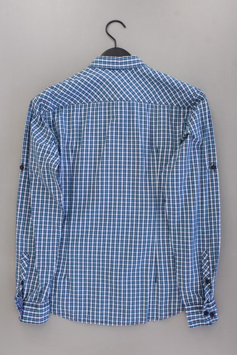 Tom Tailor (Denim) Karohemd für Herren Gr. S kariert Langarm blau aus Baumwolle