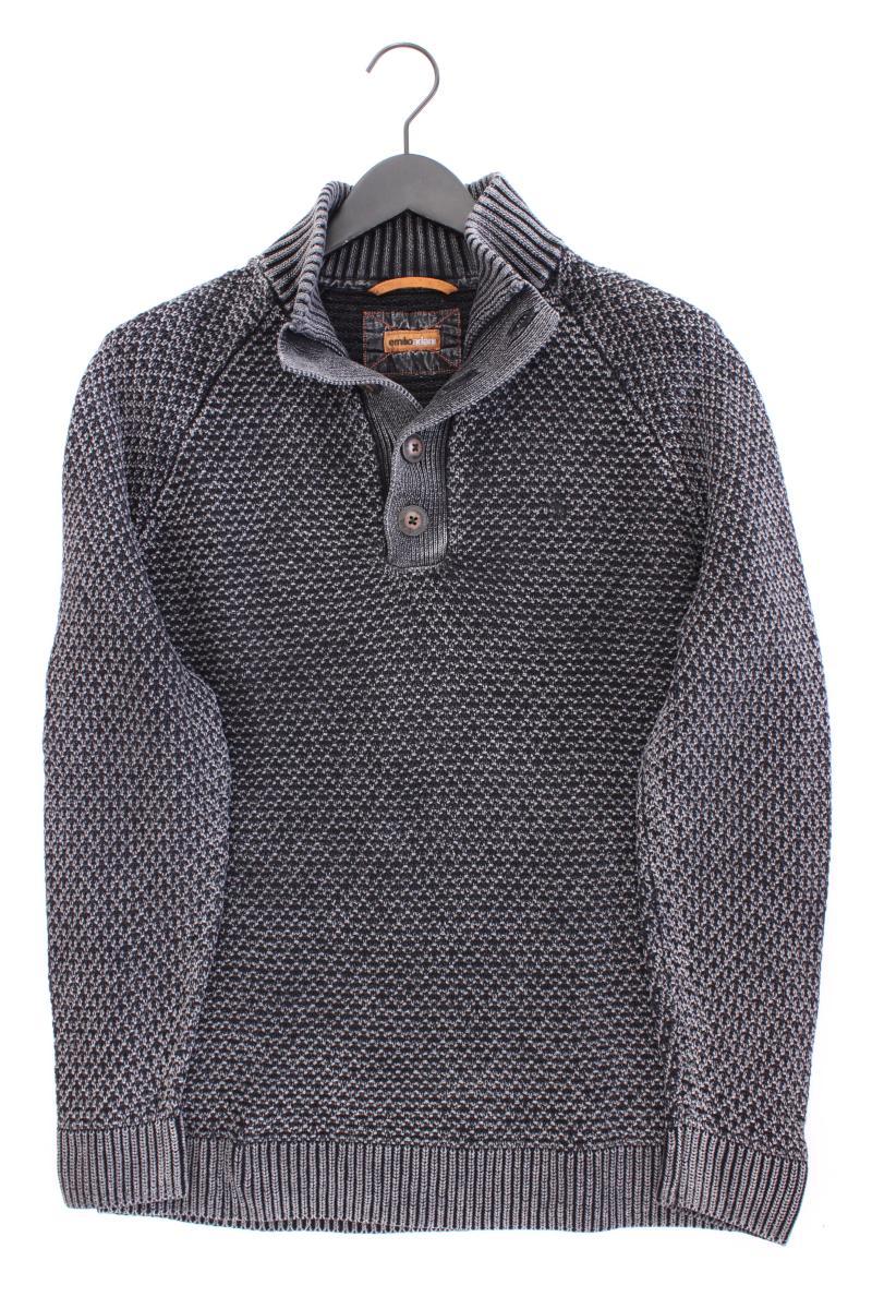 Emilio Adani Grobstrickpullover für Herren Gr. 54 grau aus Baumwolle