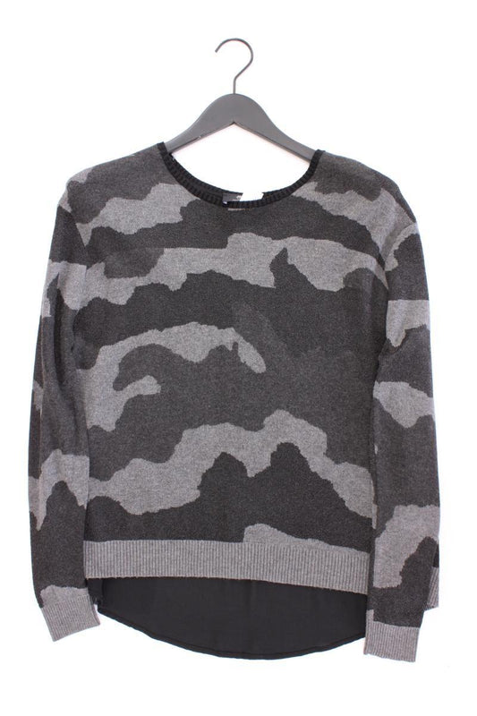 Le temps des cerises Feinstrickpullover Gr. XS camouflage grau aus Viskose