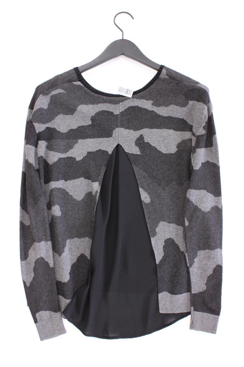 Le temps des cerises Feinstrickpullover Gr. XS camouflage grau aus Viskose