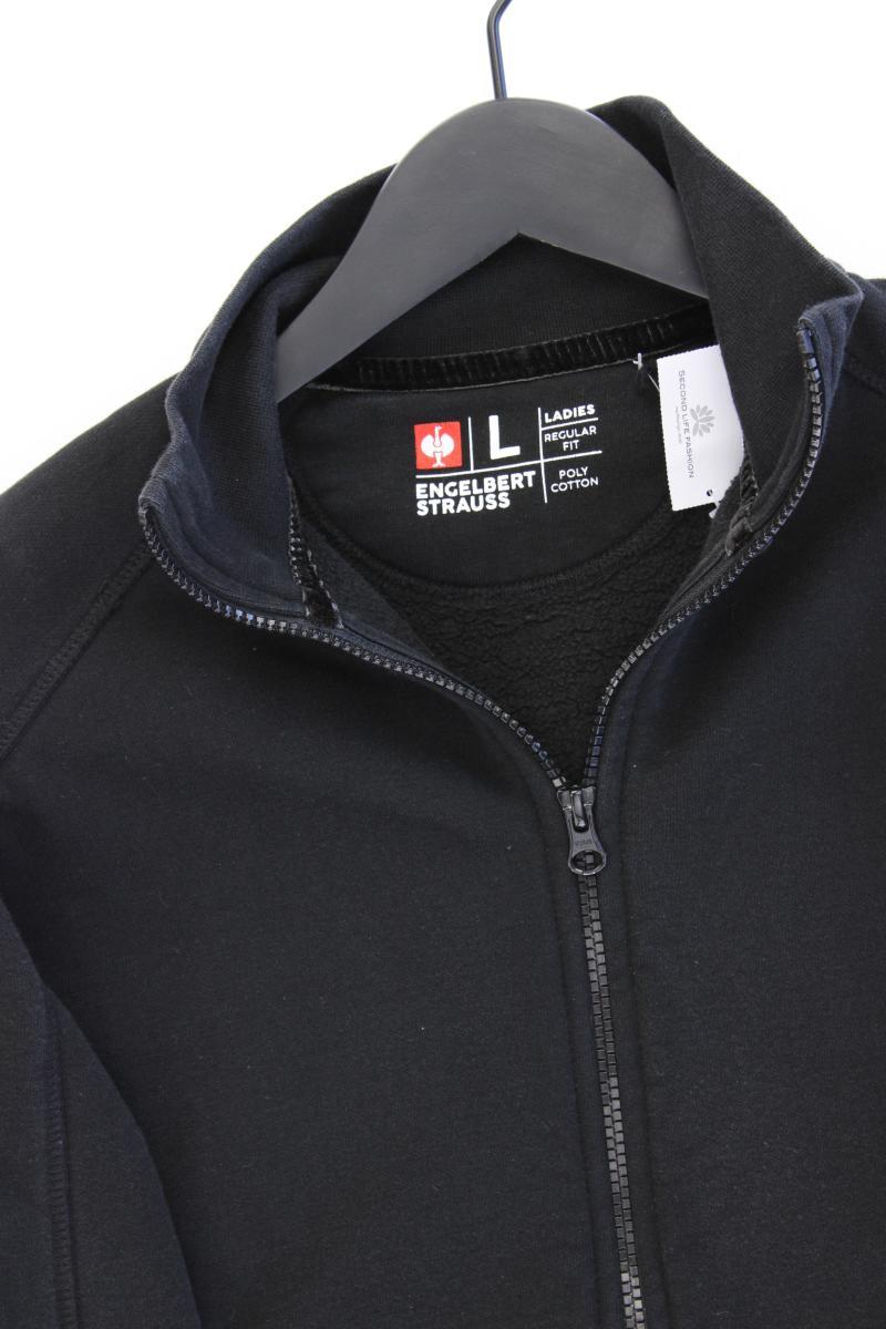 Engelbert + Strauss Regular Cardigan Gr. L Langarm schwarz aus Baumwolle