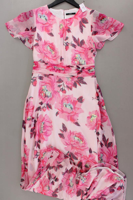 Zero Chiffonkleid Gr. 36 mit Blumenmuster Kurzarm pink aus Polyester