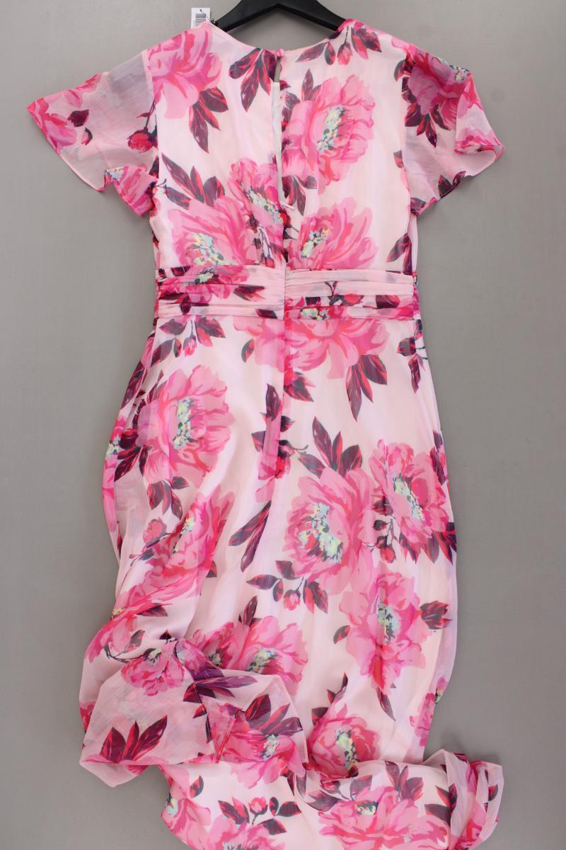 Zero Chiffonkleid Gr. 36 mit Blumenmuster Kurzarm pink aus Polyester