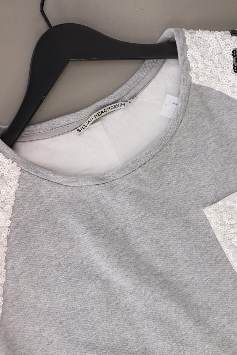 Silvian Heach Kurzarmkleid Gr. M grau aus Baumwolle