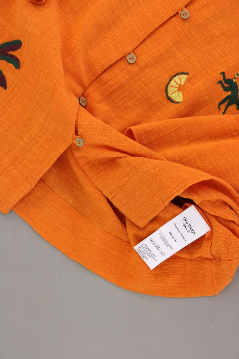 Nice Things Kurzarmbluse Gr. 38 orange aus Baumwolle
