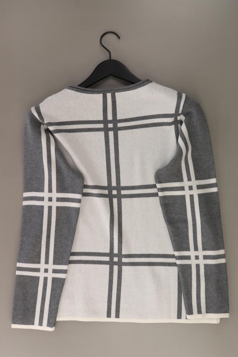 Mona Feinstrickpullover Gr. 42 kariert grau aus Modal