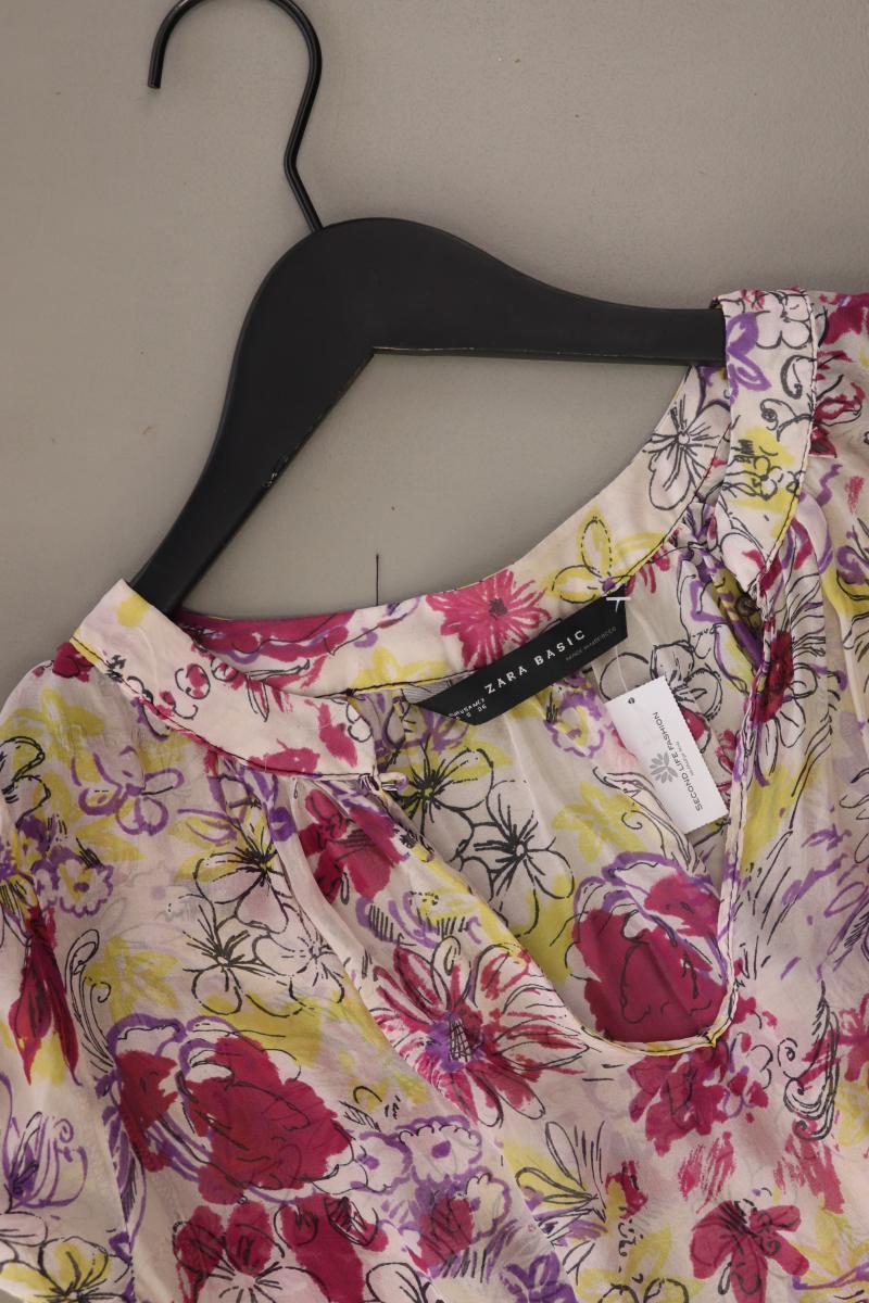 Zara Oversize-Bluse Gr. S mit Blumenmuster 3/4 Ärmel mehrfarbig