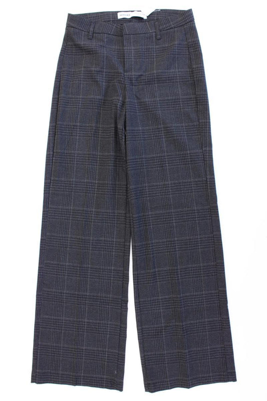 Bershka Stoffhose Gr. 36 kariert grau aus Polyester