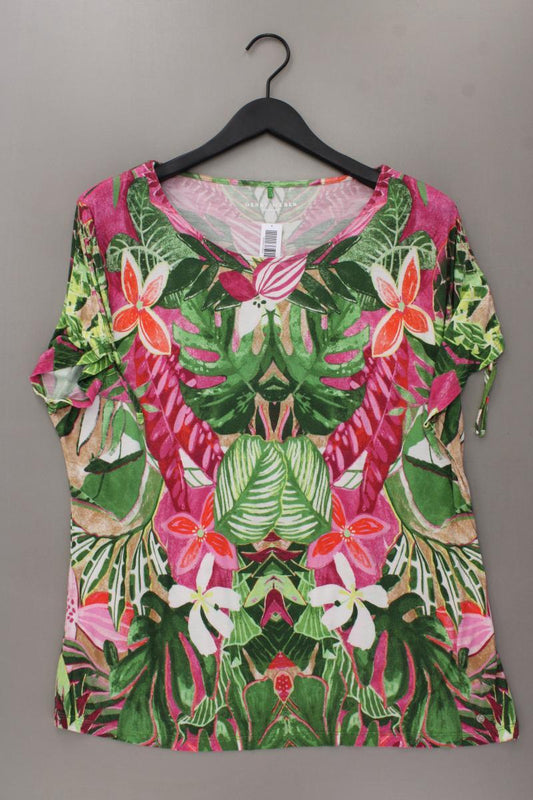 Gerry Weber Kurzarmbluse Gr. 42 mit Blumenmuster mehrfarbig