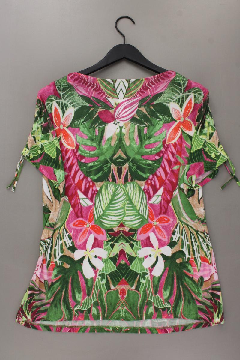 Gerry Weber Kurzarmbluse Gr. 42 mit Blumenmuster mehrfarbig