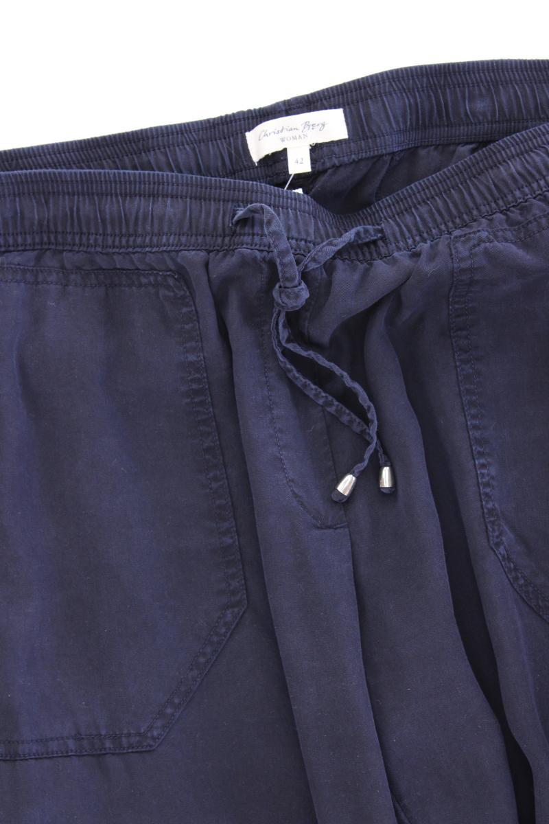 Christian Berg Stoffhose Gr. 42 blau aus Lyocell
