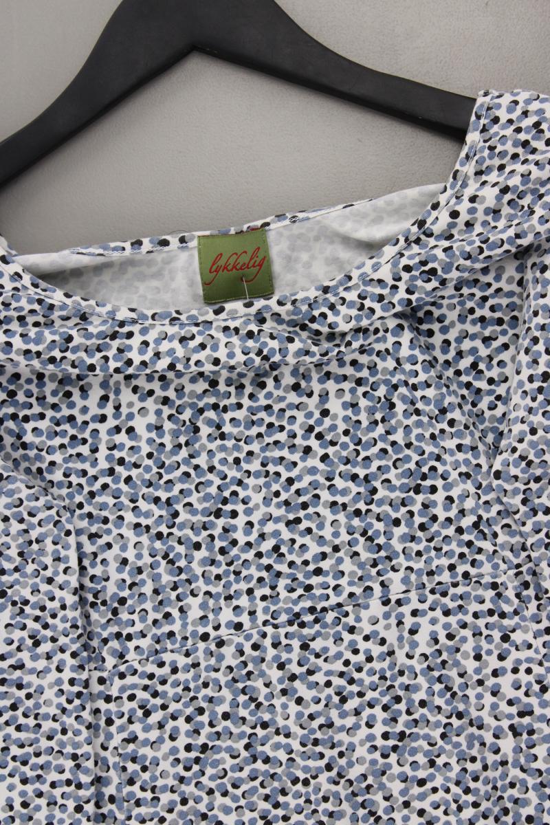 Lykkelig Jerseykleid Gr. L Langarm blau aus Baumwolle