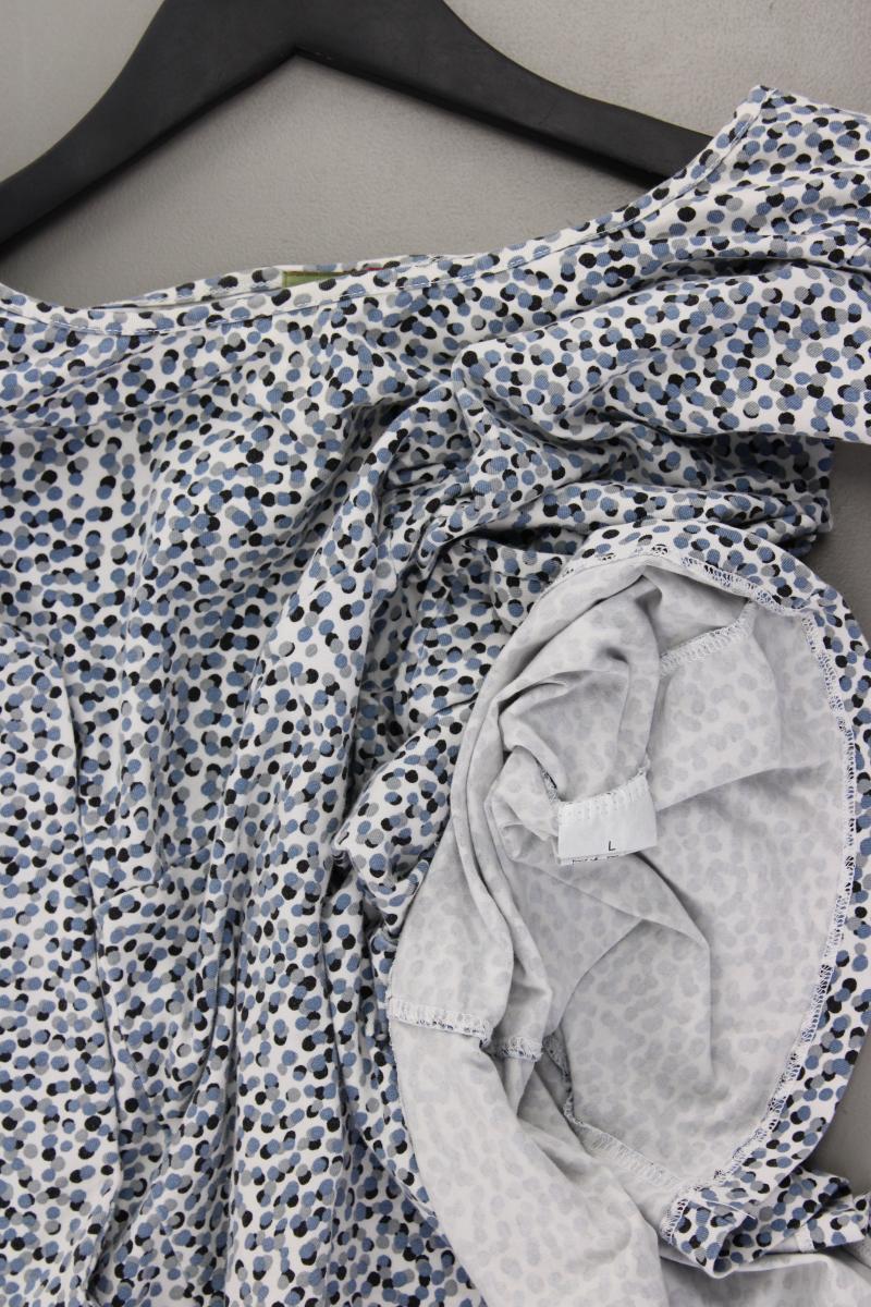 Lykkelig Jerseykleid Gr. L Langarm blau aus Baumwolle