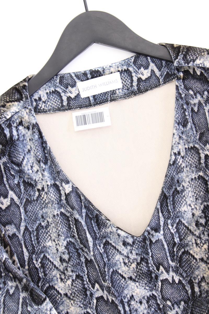 Judith Williams Samtshirt Gr. 52 mit Tierdruck neuwertig Langarm blau