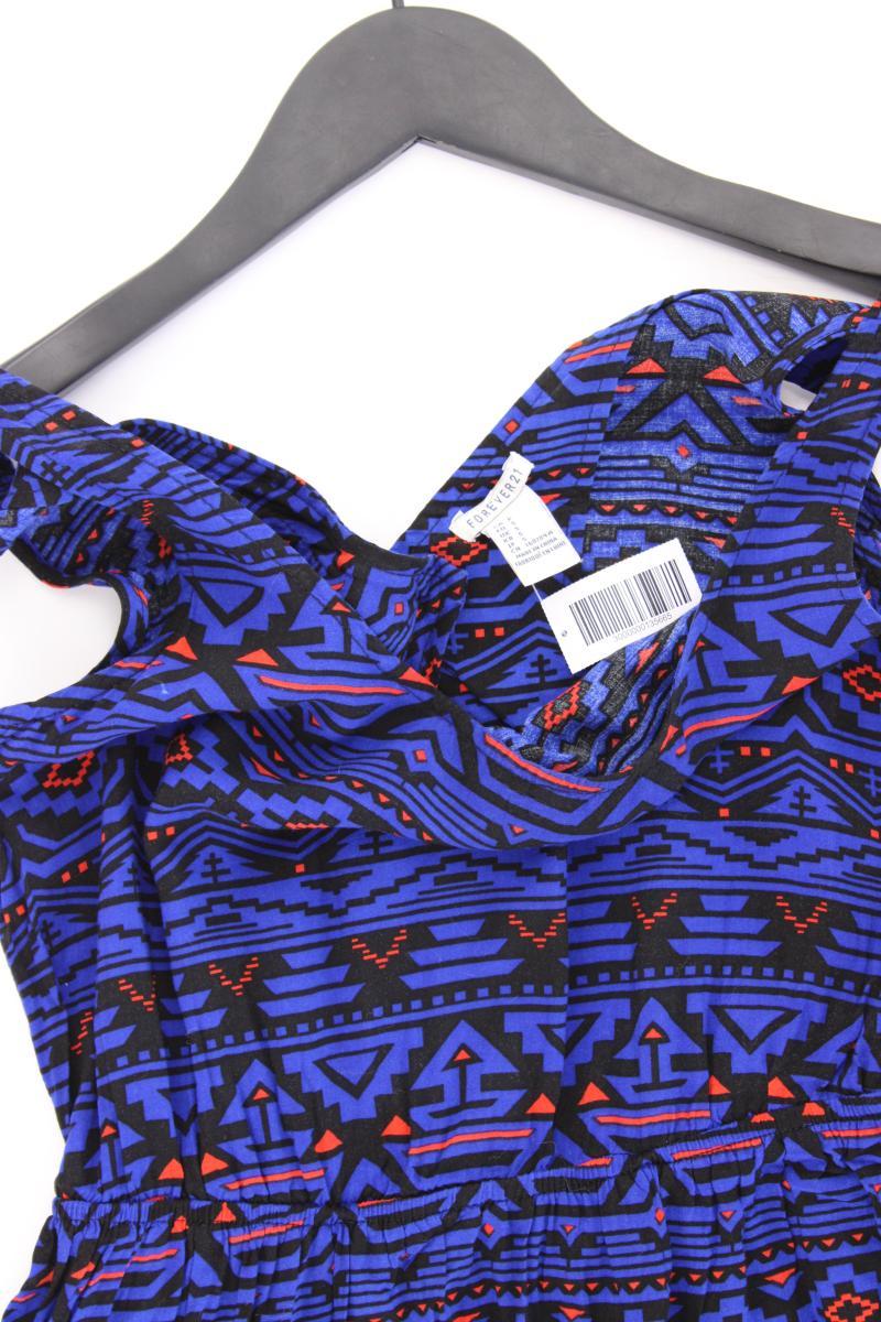 forever 21 Trägerkleid Gr. S geometrisches Muster blau aus Rayon