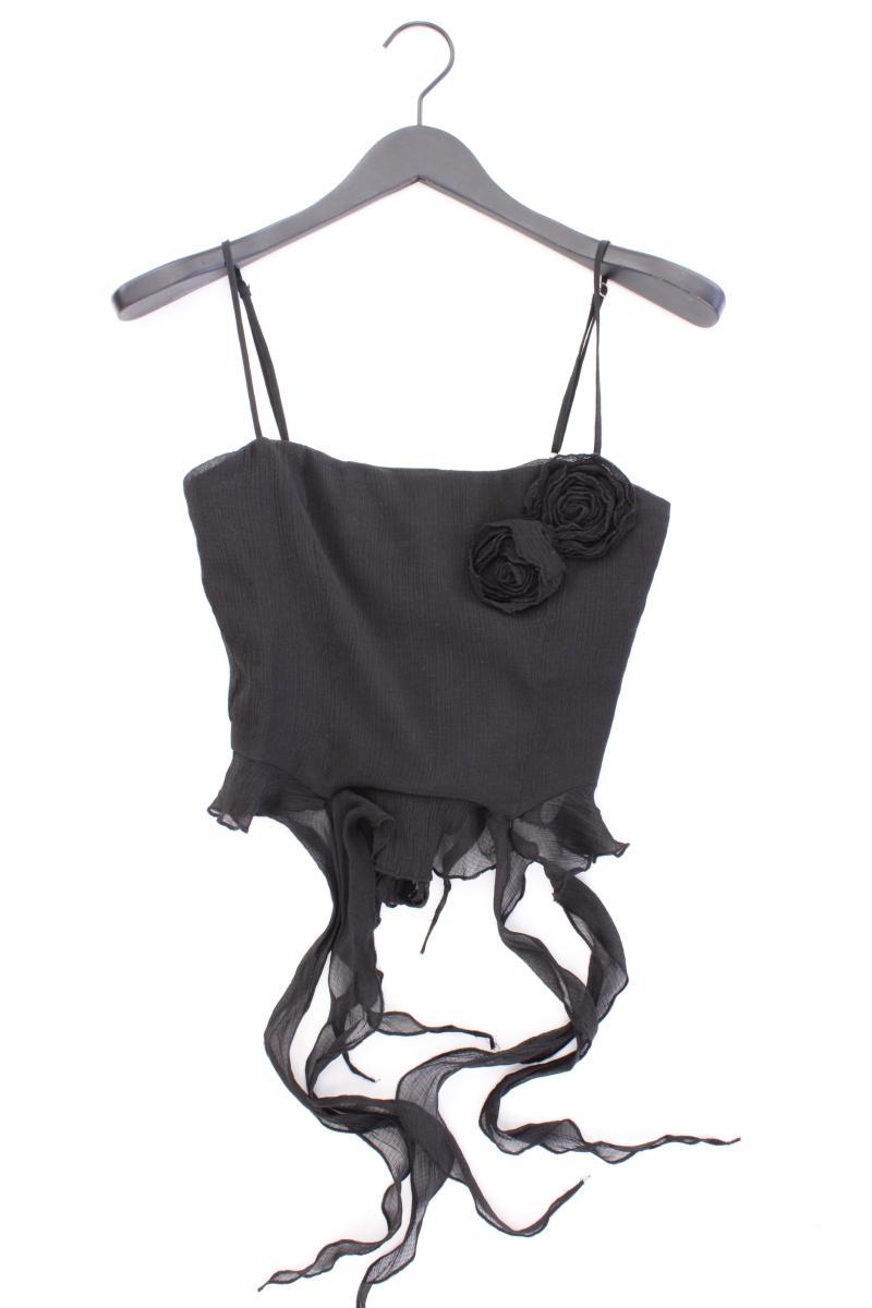 Zara Crop Top Gr. XS schwarz aus Polyester