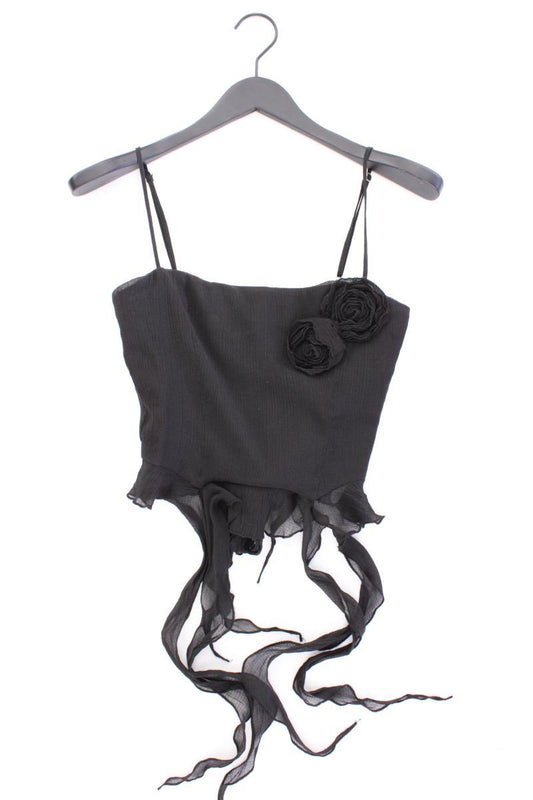 Zara Crop Top Gr. XS schwarz aus Polyester