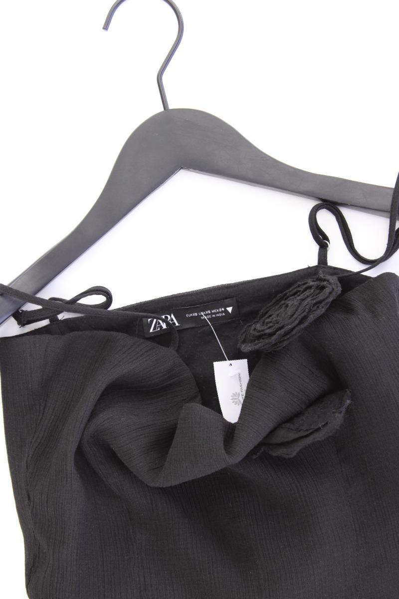 Zara Crop Top Gr. XS schwarz aus Polyester