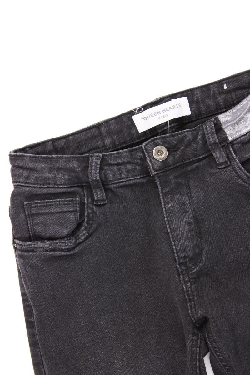 Queen Hearts Paris 7/8 Jeans Gr. M grau aus Baumwolle