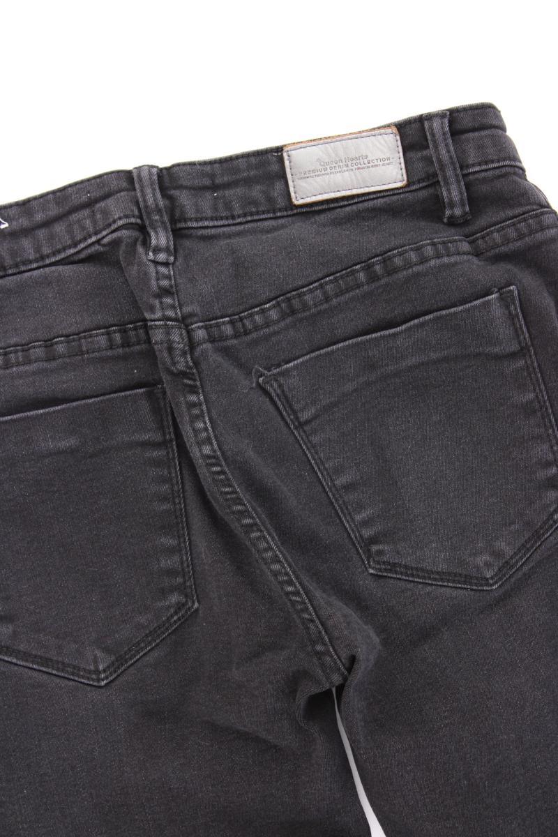 Queen Hearts Paris 7/8 Jeans Gr. M grau aus Baumwolle