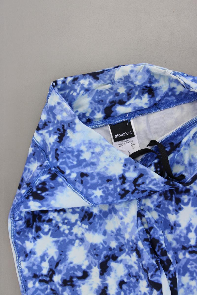ginatricot Sporthose Gr. S mit Batikmuster neuwertig blau aus Polyamid