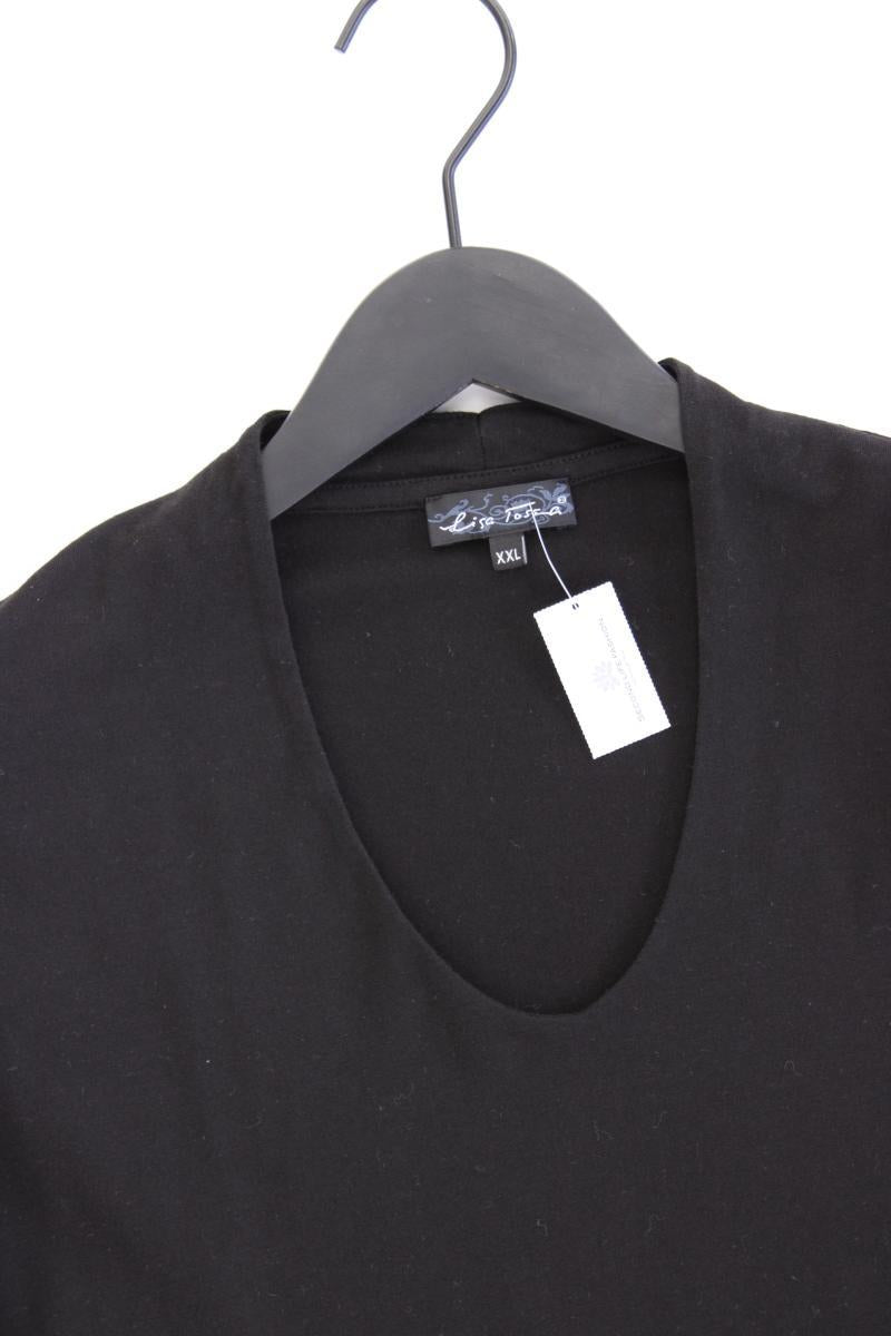 Lisa Tossa T-Shirt Gr. XXL Kurzarm schwarz aus Baumwolle
